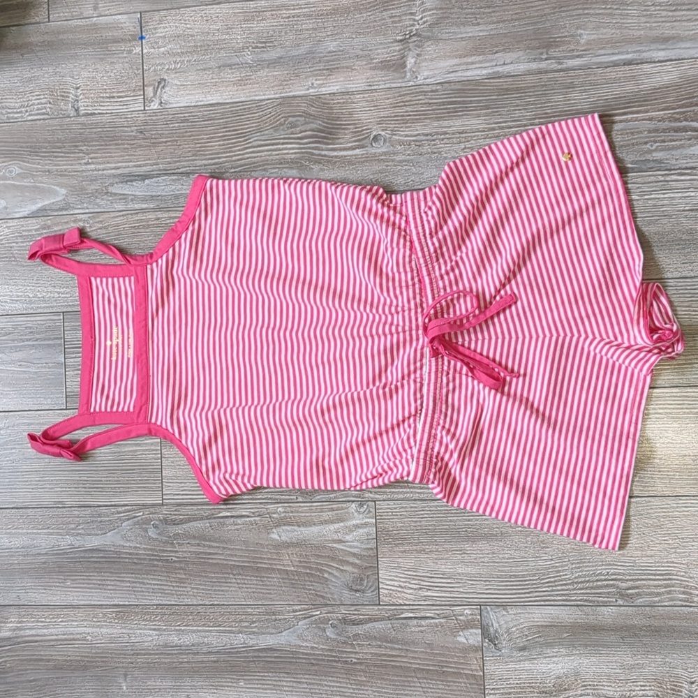 Kate Spade Pink Striped Romper Small